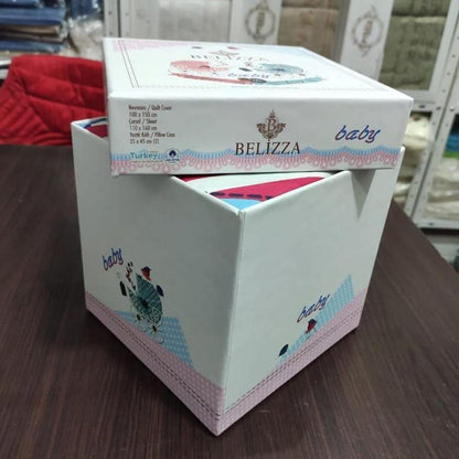 Комплект дитячої постільної білизни ранфорс, Belizza Flamingo / Дитяча постільна білизна / Постільна білизна для немовлят