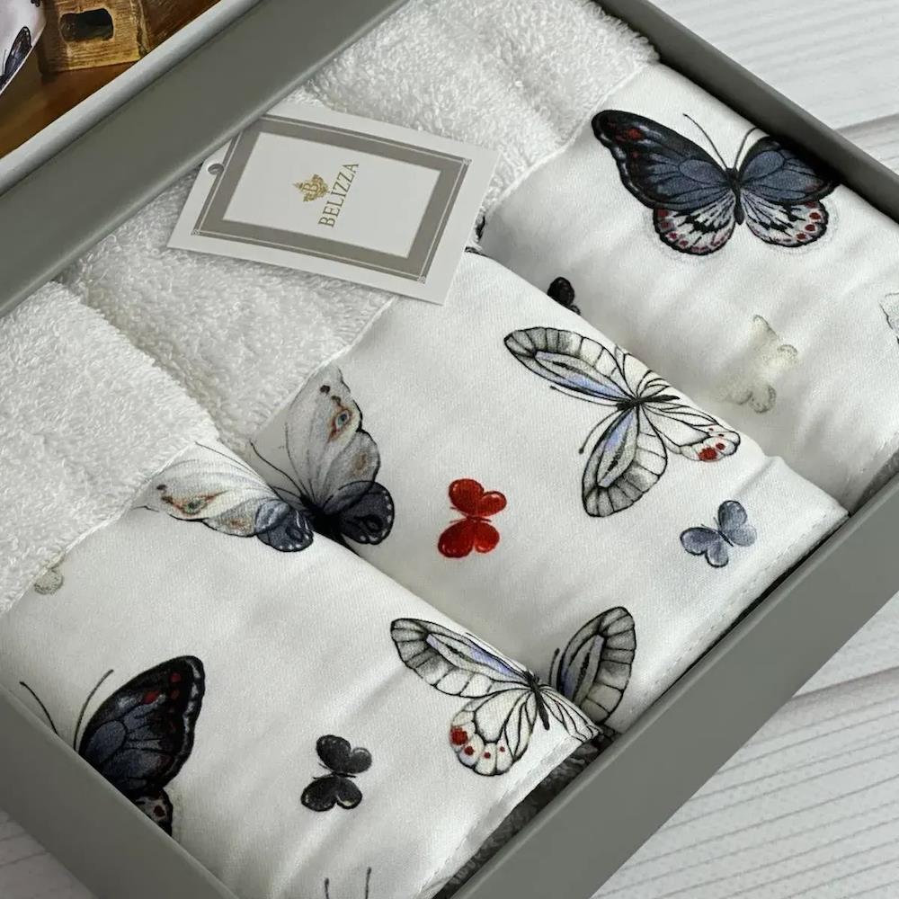 Кухонні рушники, 30х50см, 3шт/уп, Belizza Butterfly, / Набір рушників / Махрові рушники