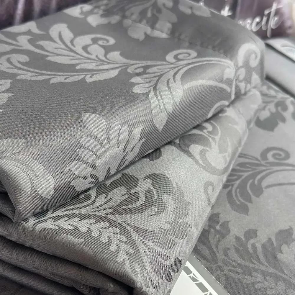 Жакардова постільна білизна, Євро розмір, Romeo home Ramses Grey / Набір постільної білизни