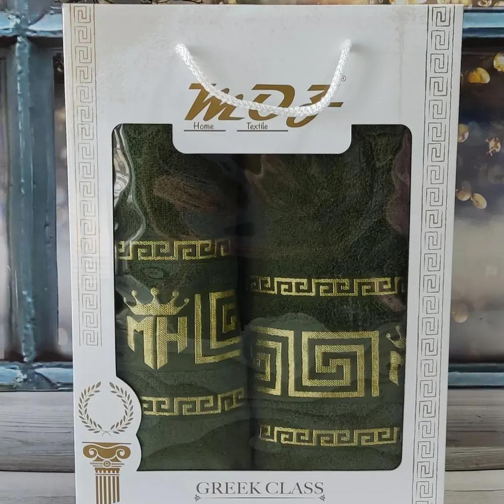Набір рушників 2в1, 50x90см, 70x140см, Moz versace persik, / Комплект махрових рушників / Рушники для лазні