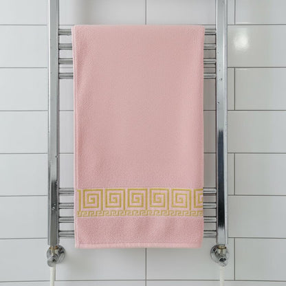 Набір рушників 2в1, 50x90см, 70x140см, Moz versace persik, / Комплект махрових рушників / Рушники для лазні
