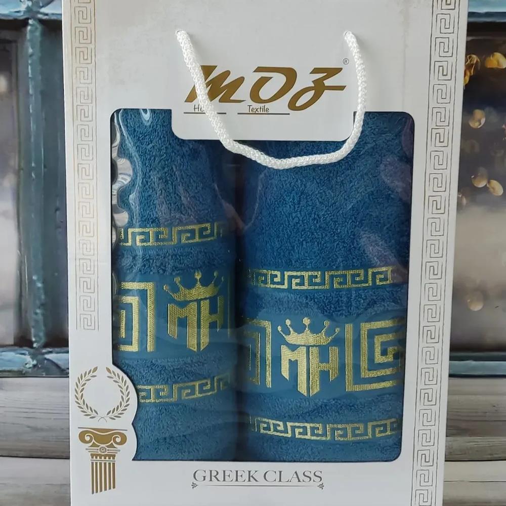 Набір рушників 2в1, 50x90см, 70x140см, Moz versace persik, / Комплект махрових рушників / Рушники для лазні