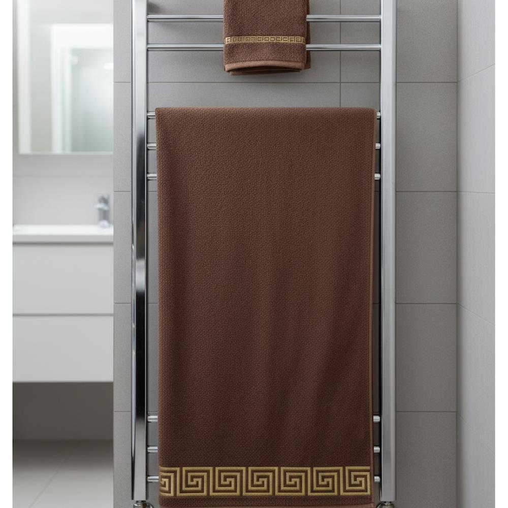 Набір рушників 2в1, 50x90см, 70x140см, Moz versace persik, / Комплект махрових рушників / Рушники для лазні
