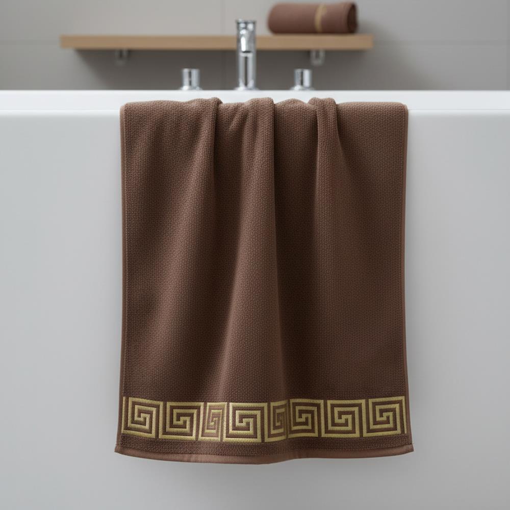 Набір рушників 2в1, 50x90см, 70x140см, Moz versace persik, / Комплект махрових рушників / Рушники для лазні