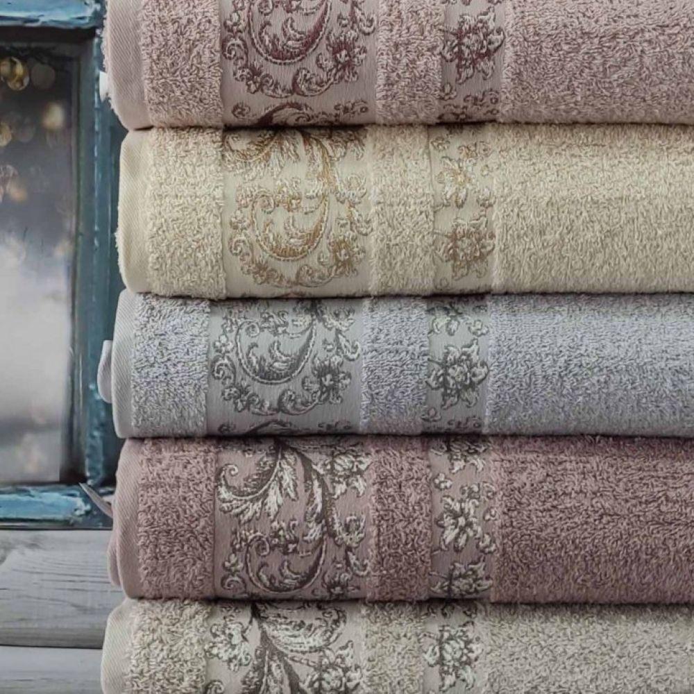 Набір рушників 6 шт, 70х140см, Pupilla Adriana / Комплект бавовняних рушників / Махрові рушники