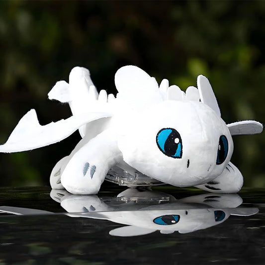 М'яка іграшка Дракон Денна фурія 30см, на поверхню, Білий / Іграшка плюшева на авто / Іграшка дракон в машину Білий