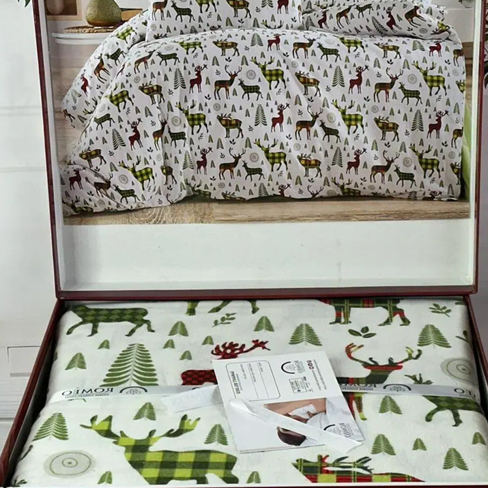Фланелева постільна білизна, Євро розмір, Mark Yesil, Romeo / Комплект постільної білизни/ Постільна білизна