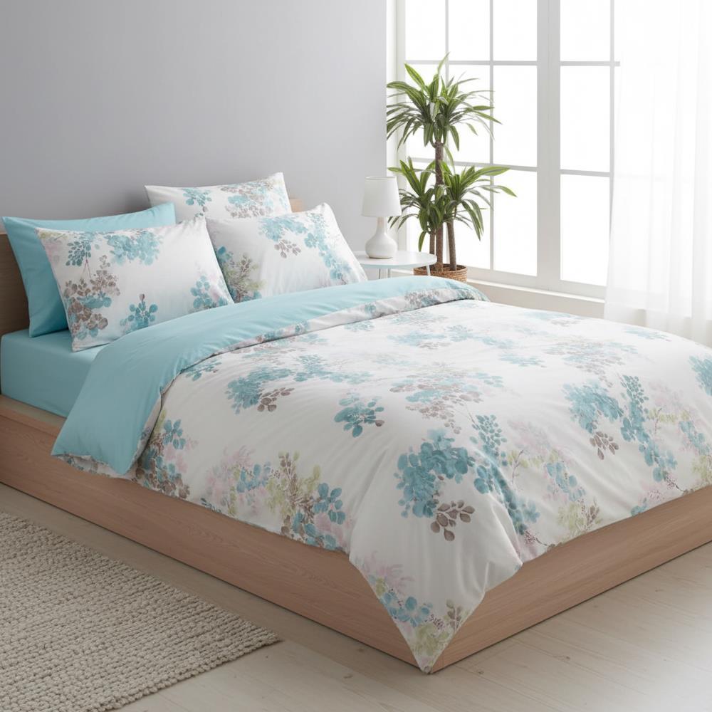 Комплект постільної білизни ранфорс, Євро, Belizza Elina / Двоспальна постільна білизна / Набір постільної білизни варена бавовна