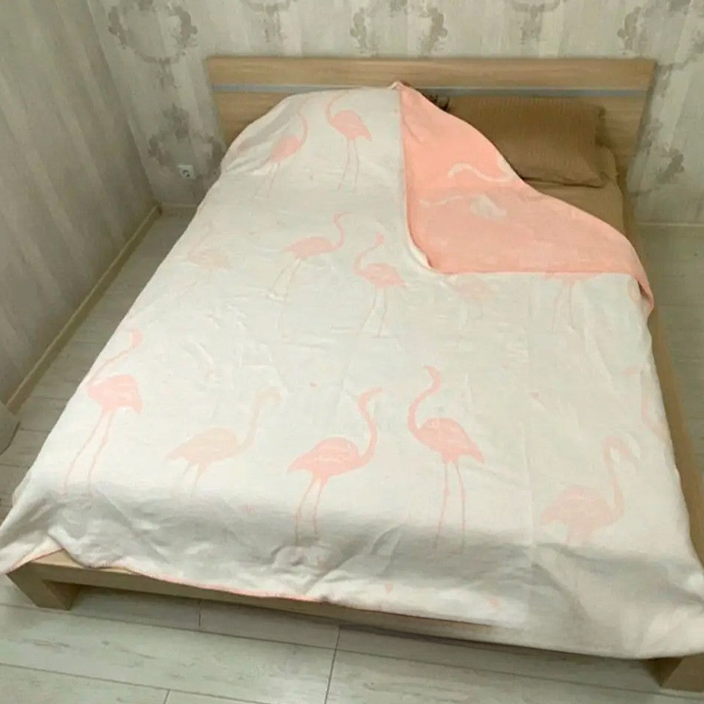 Плед бавовняний 200x220 см, Pelikan Pembe, Туреччина, Belizza / Бавовняний теплий плед / Плед-ковдра