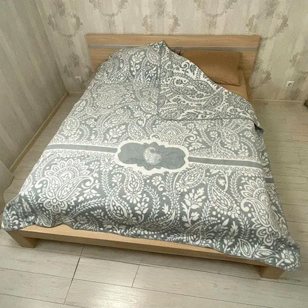 Плед бавовняний 200x220 см, Sal gri, Belizza Туреччина / Бавовняний теплий плед / Плед-ковдра