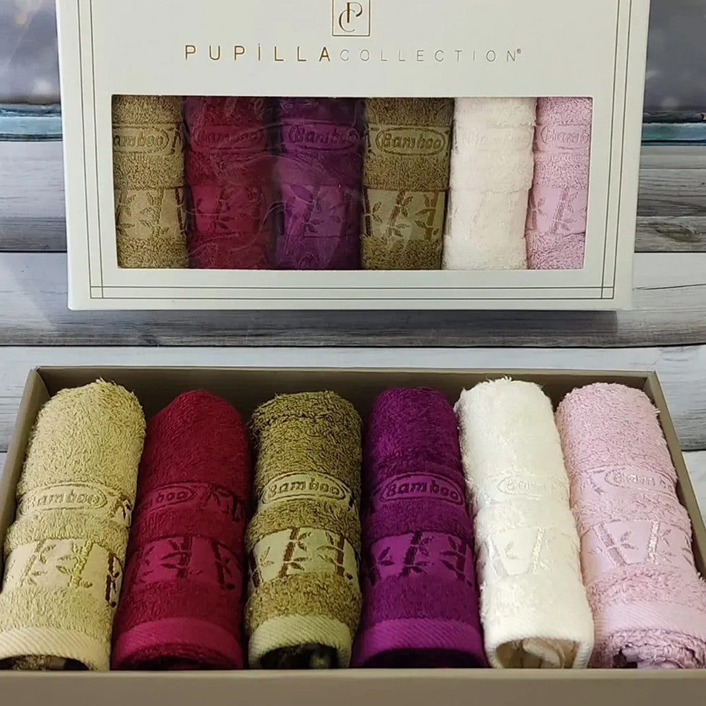 Набір кухонних рушників 50х90см, 6шт/уп, Pupilla Gold / Комплект рушників махрових / Рушники кухонні бамбукові