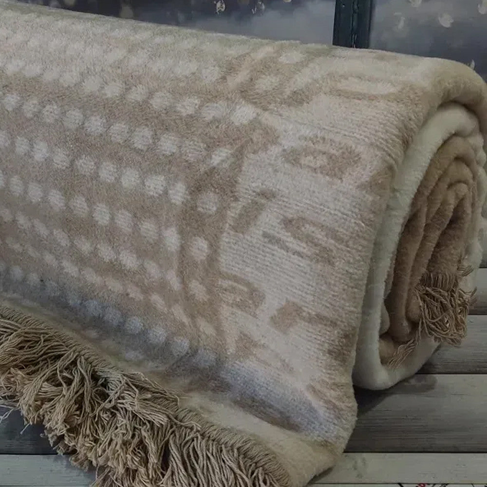Плед бавовняний 200x240см, Sarar, Туреччина / Бавовняний теплий плед / Плед-ковдра