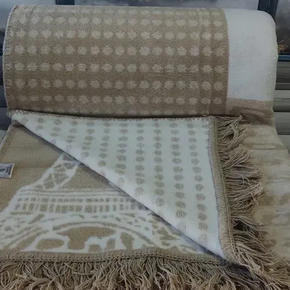 Плед бавовняний 200x240см, Sarar, Туреччина / Бавовняний теплий плед / Плед-ковдра