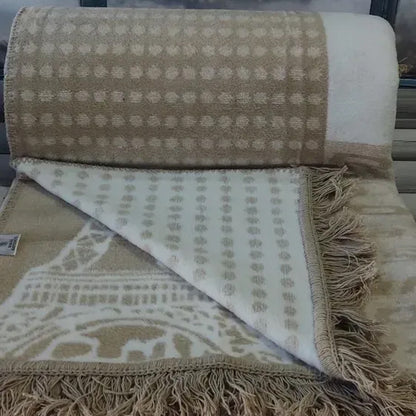 Плед бавовняний 200x240см, Sarar, Туреччина / Бавовняний теплий плед / Плед-ковдра