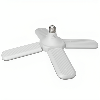 Складна лампа на 3 лопаті 45Вт, з цоколем E27, Fan blade bulb, Білий / Світлодіодна лампочка / Led лампа