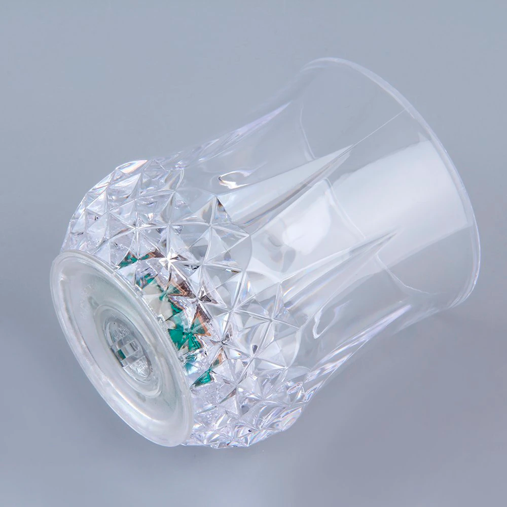 Склянка з LED підсвічуванням, 200 мл FLASH CUP, Прозорий / Склянка з підсвічуванням дна / Стакан, що світиться