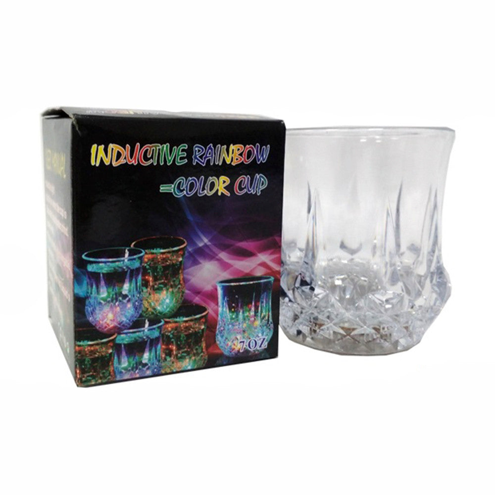 Склянка з LED підсвічуванням, 200 мл FLASH CUP, Прозорий / Склянка з підсвічуванням дна / Стакан, що світиться