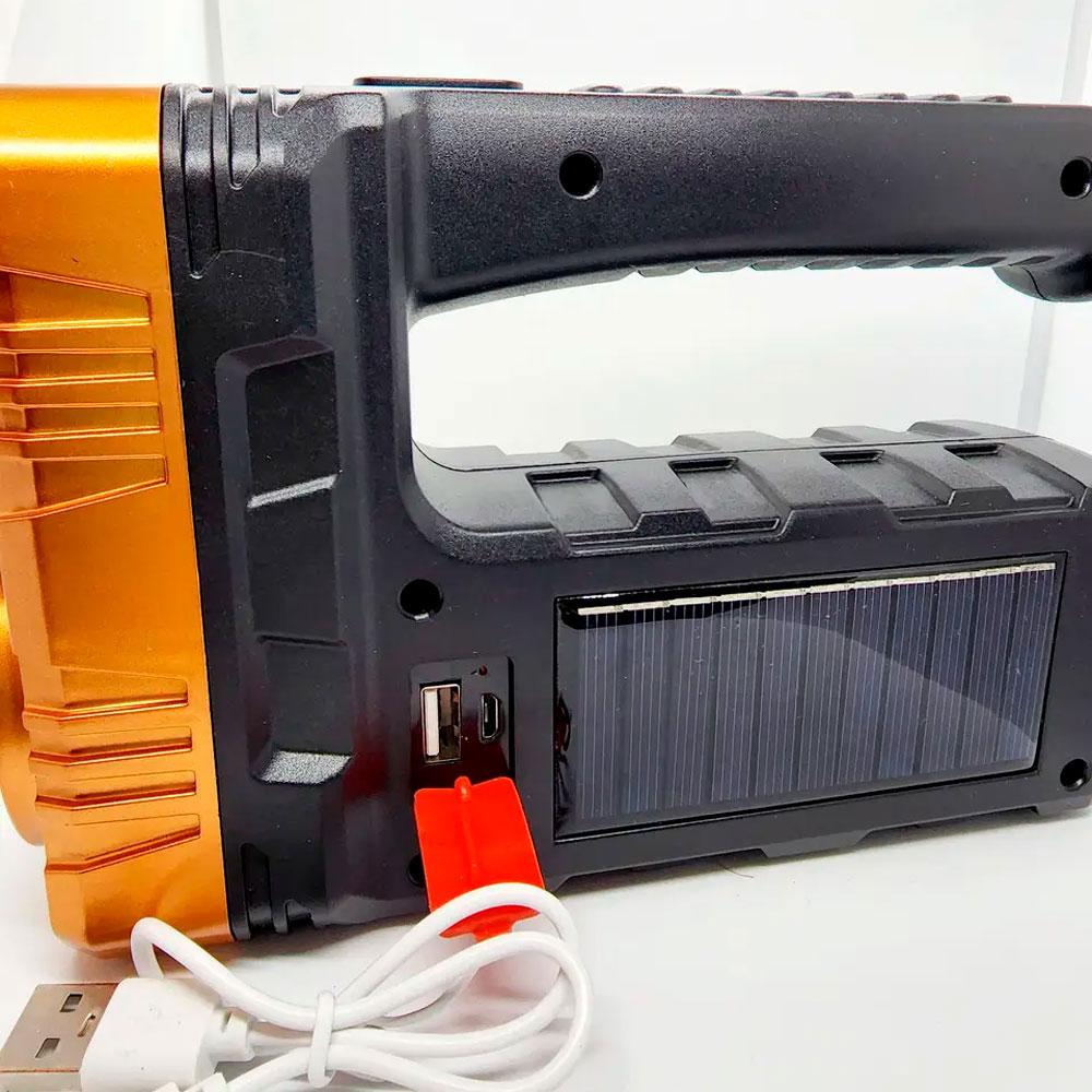 Світлодіодний акумуляторний ручний ліхтар з USB, BL 7701A COB, чорний / Світлодіодний ліхтар / Ручний ліхтар
