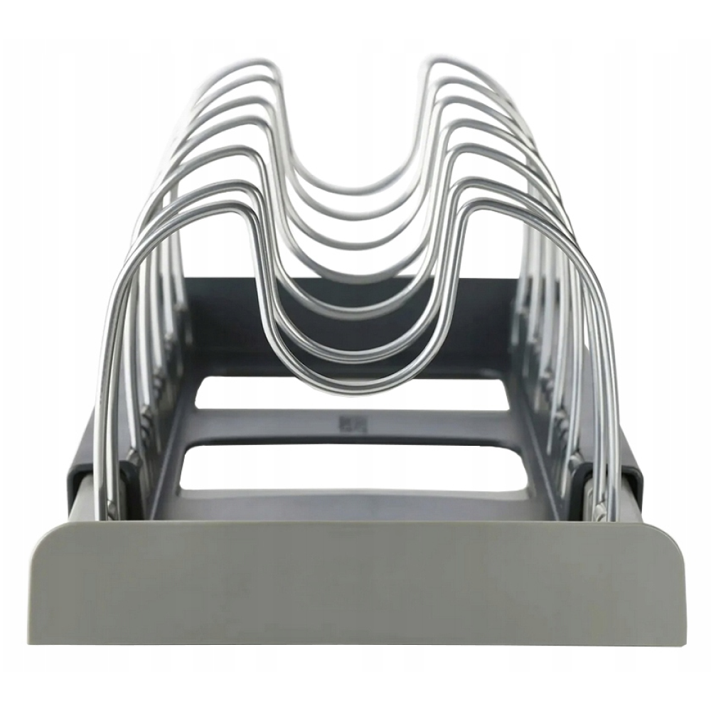 Розширюваний органайзер для зберігання кришок та сковорідок, DISH RACK, Сірий / Підставка для кришок каструль