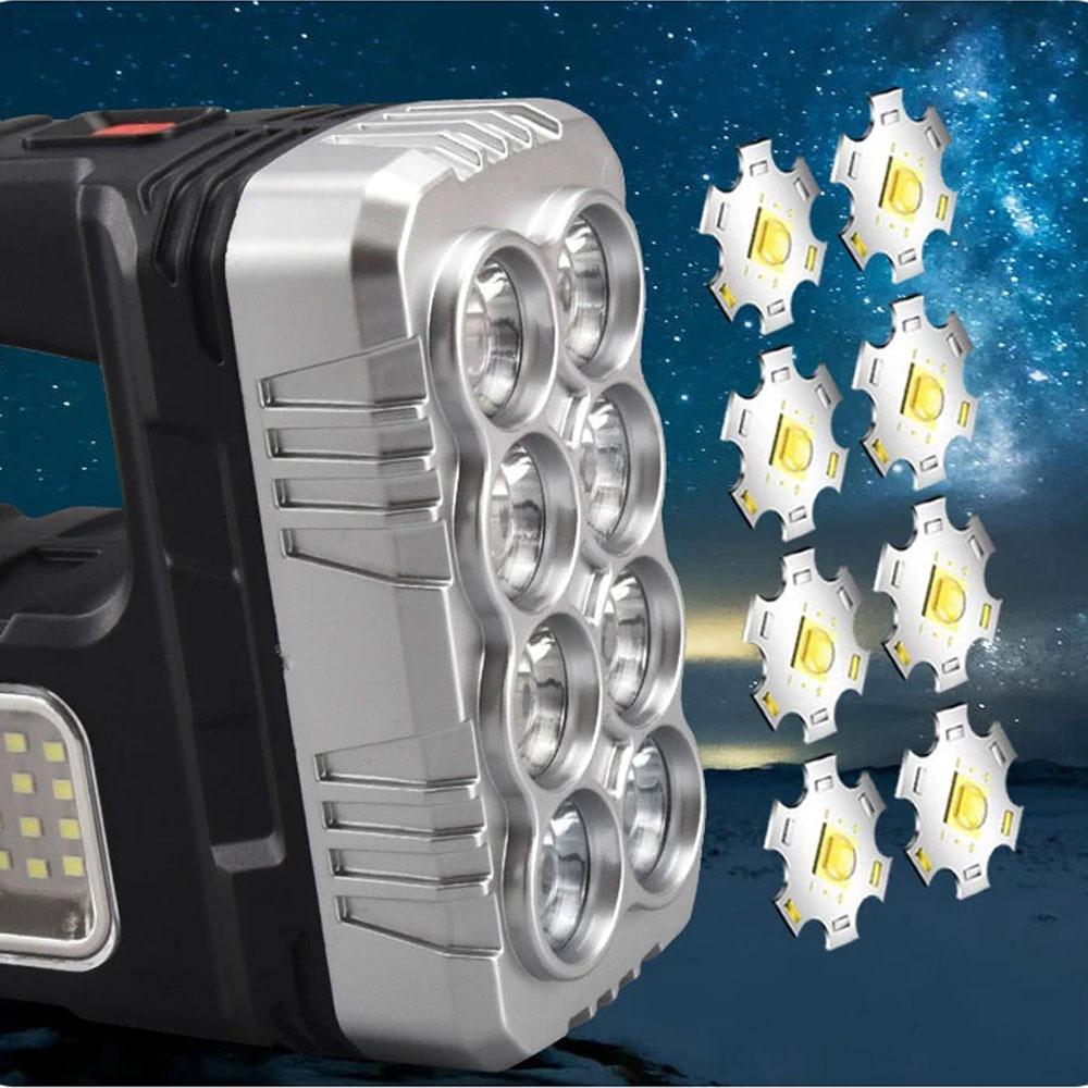 Ліхтарик USB ручний акумуляторний з функцією Power Bank, BL 7702A COB, Сірий / Ліхтарик на сонячній батареї