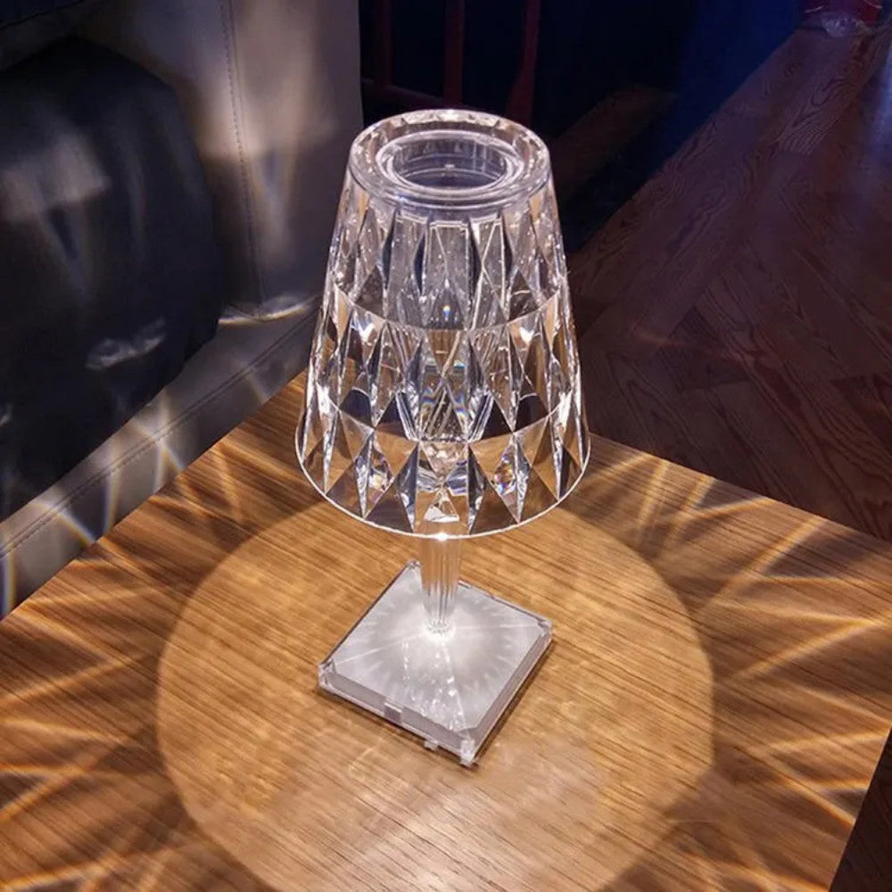 LED світильник Crystal light із сенсорним керуванням, Прозорий / Настільна лампа нічник / Декоративна лед лампа