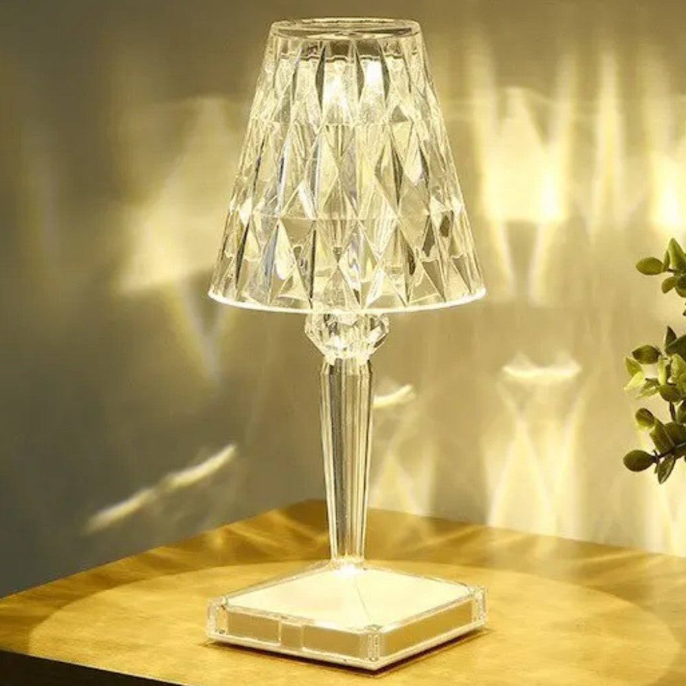 LED світильник Crystal light із сенсорним керуванням, Прозорий / Настільна лампа нічник / Декоративна лед лампа