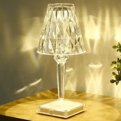 LED світильник Crystal light із сенсорним керуванням, Прозорий / Настільна лампа нічник / Декоративна лед лампа