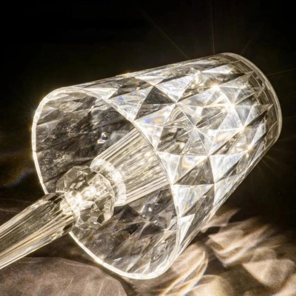 LED світильник Crystal light із сенсорним керуванням, Прозорий / Настільна лампа нічник / Декоративна лед лампа