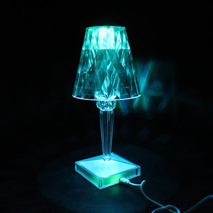 LED світильник Crystal light із сенсорним керуванням, Прозорий / Настільна лампа нічник / Декоративна лед лампа