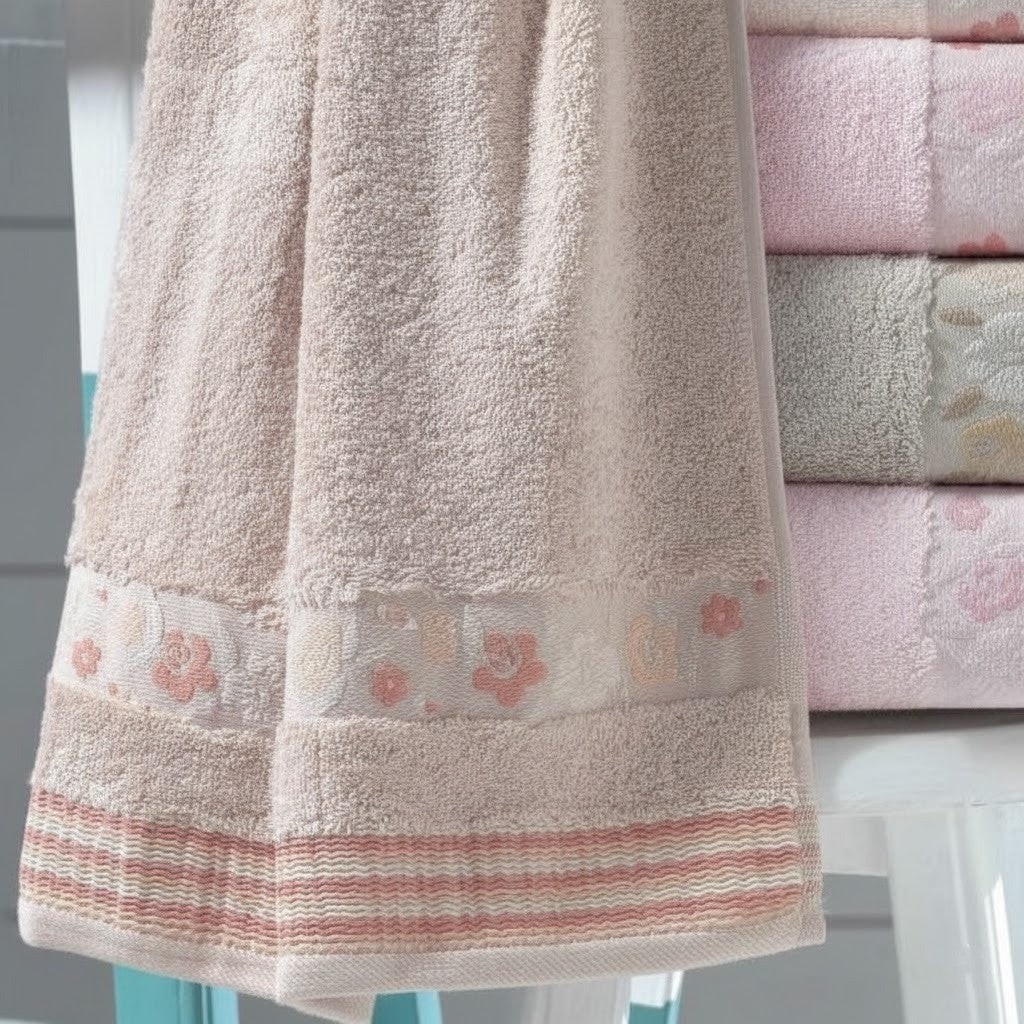 Набір рушників, 6 шт, 70x140 см, Pupilla Dante / Набір махрових рушників / Комплект бамбукових рушників
