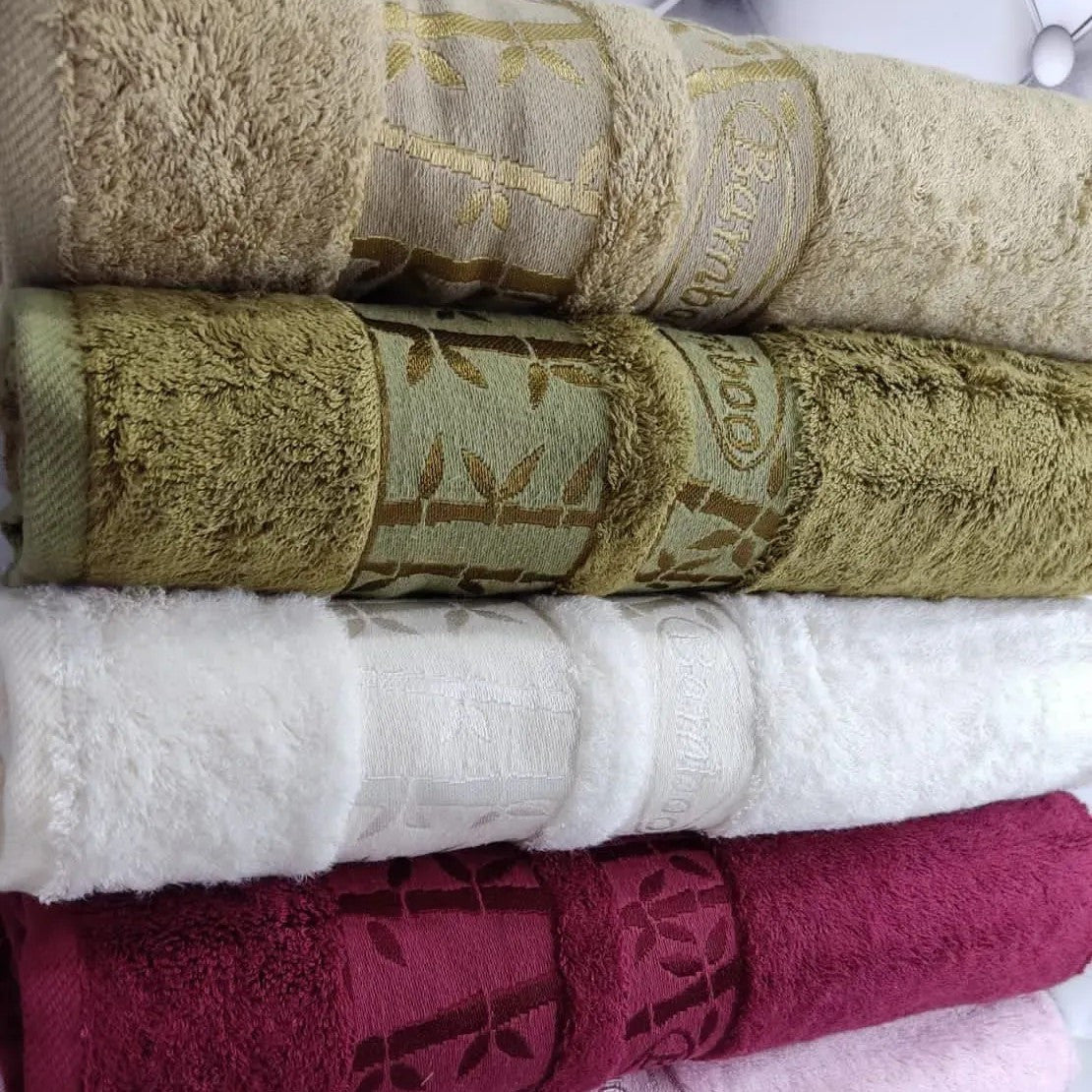 Набір рушників, 6 шт, 70x140 см, Pupilla Gold / Комплект махрових рушників / Рушники з бамбуку