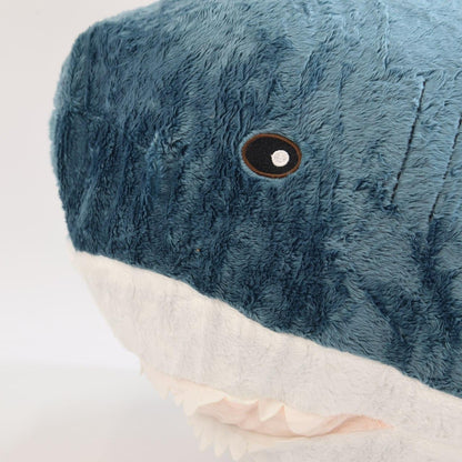 М'яка іграшка Акула, 140 см, Синя / Іграшка плюшева обіймашка / Дитяча іграшка подушка
