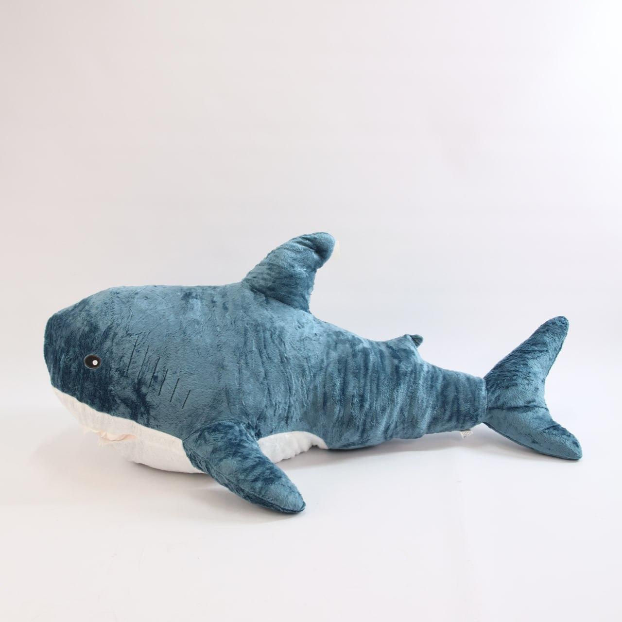 М'яка іграшка Акула, 140 см, Синя / Іграшка плюшева обіймашка / Дитяча іграшка подушка