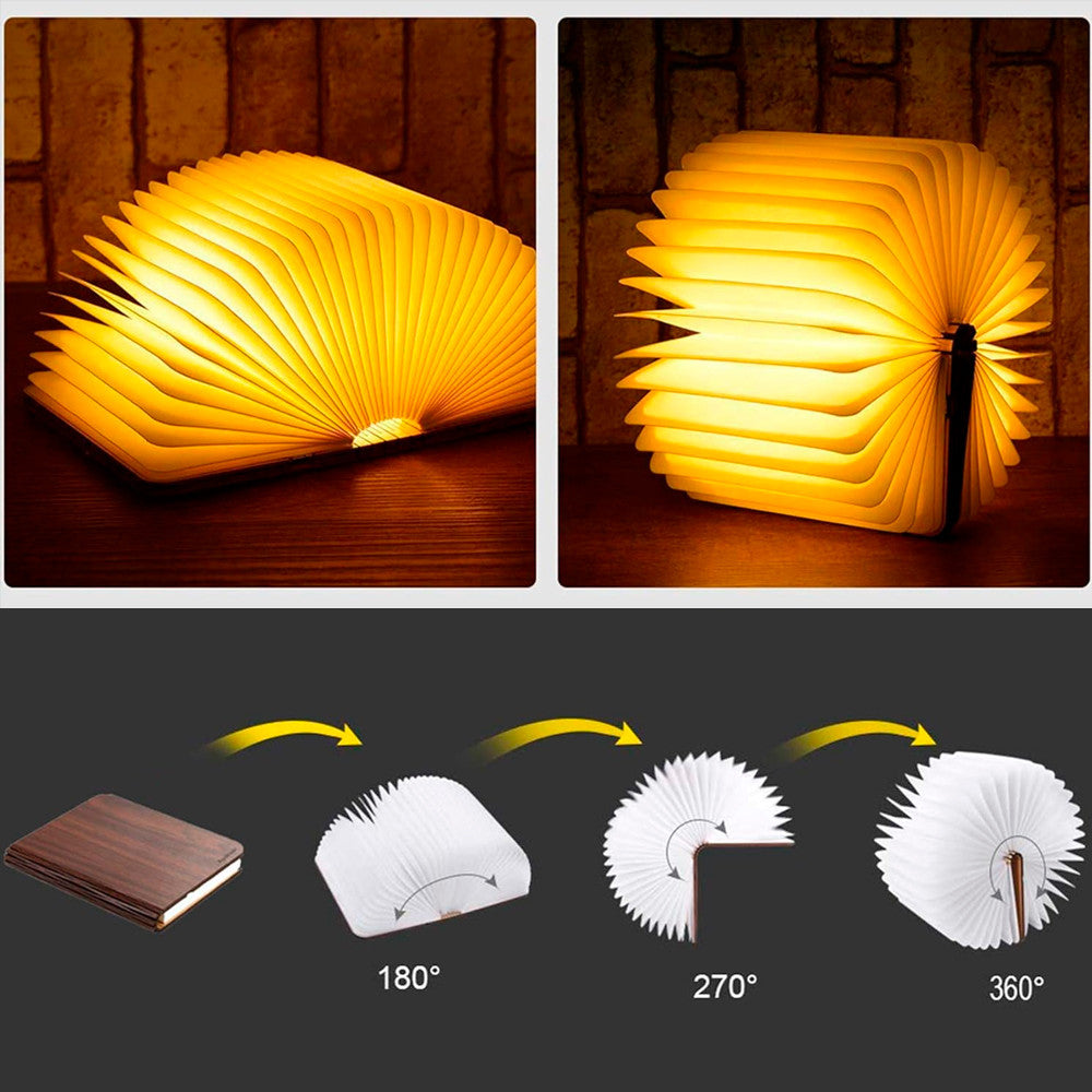 Акумуляторна настільна лампа-книжка, USB, Білий / LED лампа-книжка / Світлодіодна лампа на акумуляторі / Портативний світильник