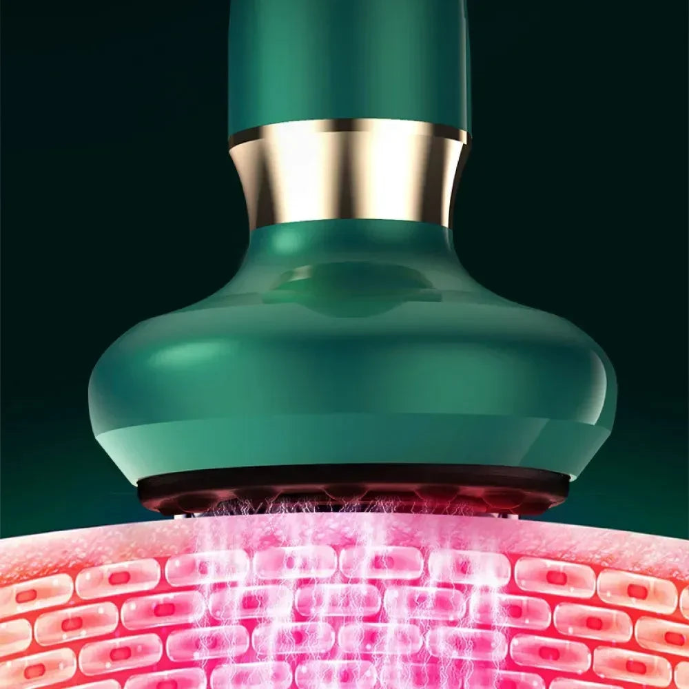 Вакуумний масажер від целюліту з підігрівом та USB, 12 режимів, Зелений / Антицелюлітний масажер для тіла