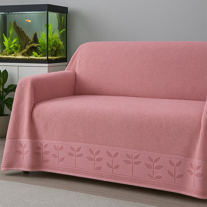 Простирадло бамбукове, 200х220см, Gold pembe, Belizza / Махрове простирадло бамбукове