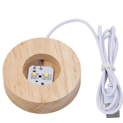 Світлодіодний 3D нічник кришталева куля, від USB, 8 см, Колесо огляду / Світильник-нічник / Дитячий нічник настільний