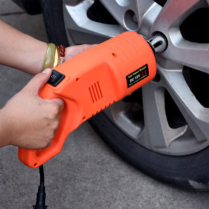 Електричний гайковерт від прикурювача 12V, 80W, в кейсі BX-480, Помаранчевий / Ударний гайковерт для авто / Електрогайковерт