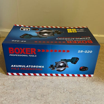 Циркулярна пила акумуляторна, 48В, 3800об/хв, 125мм, Boxer SR-020, Синя / Переносна електропила безпровідна / Дискова пила ручна