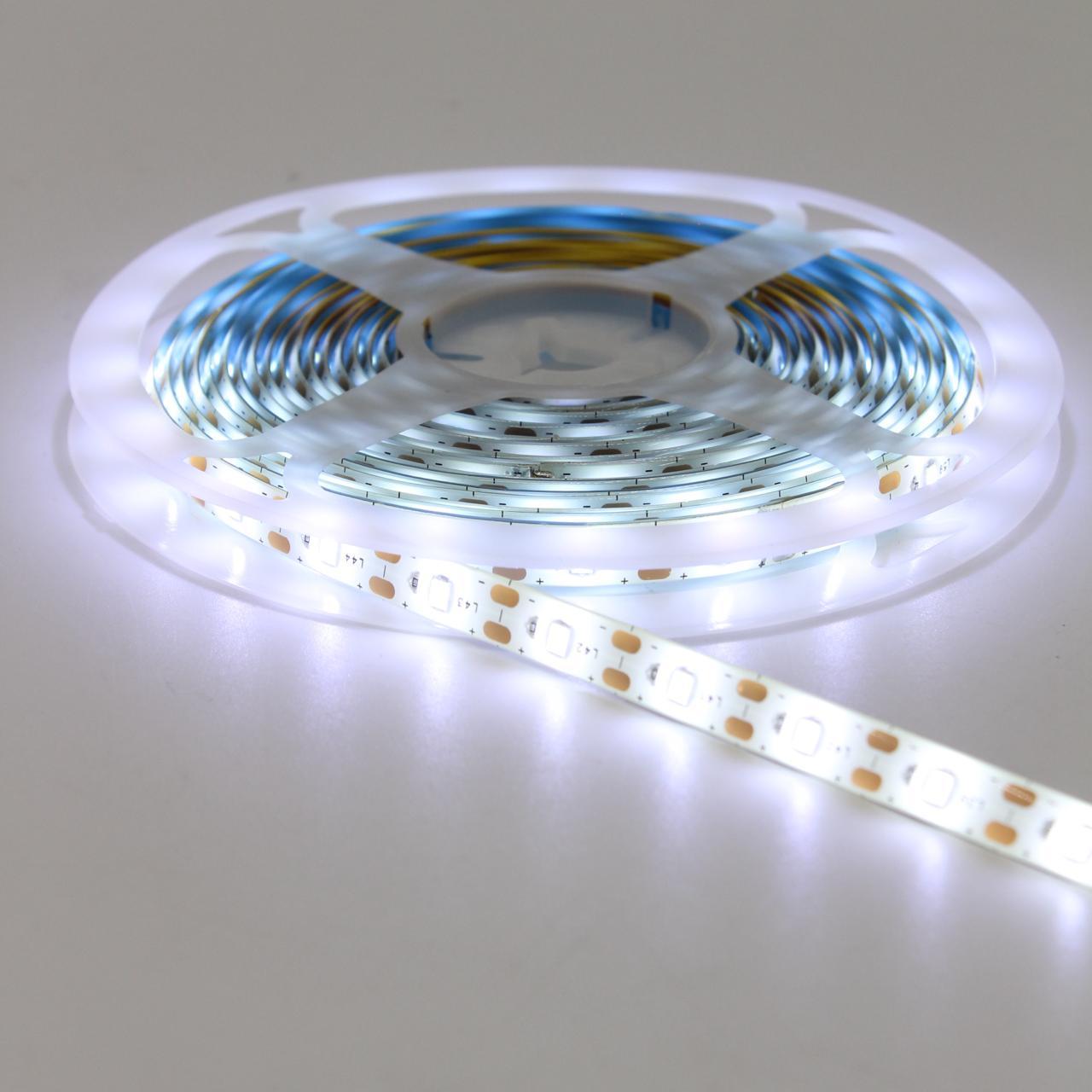 Світлодіодна стрічка 5м, від USB, Холодний Білий / Діодна стрічка від повербанка / Лед підсвітка для дзеркала