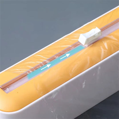 Кухонний диспенсер для плівки, фольги 36х7х5см, Білий / Різак для харчової плівки / Диспенсер для стретч-плівки з відрізним ножем