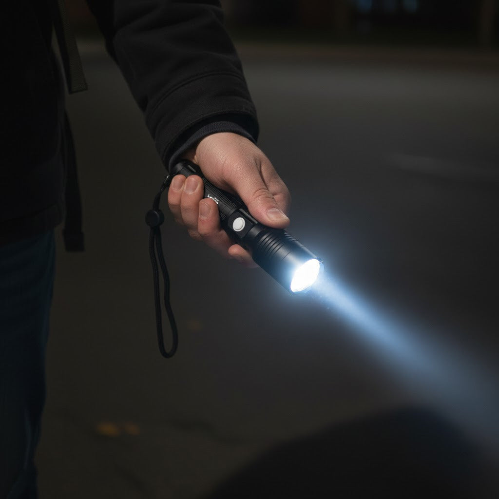 Ручний ліхтарик + Акумулятор, від USB, 20см, X-Balog BL-B88-P90, Чорний / Акумуляторний ліхтар ручний / Світлодіодний ліхтар