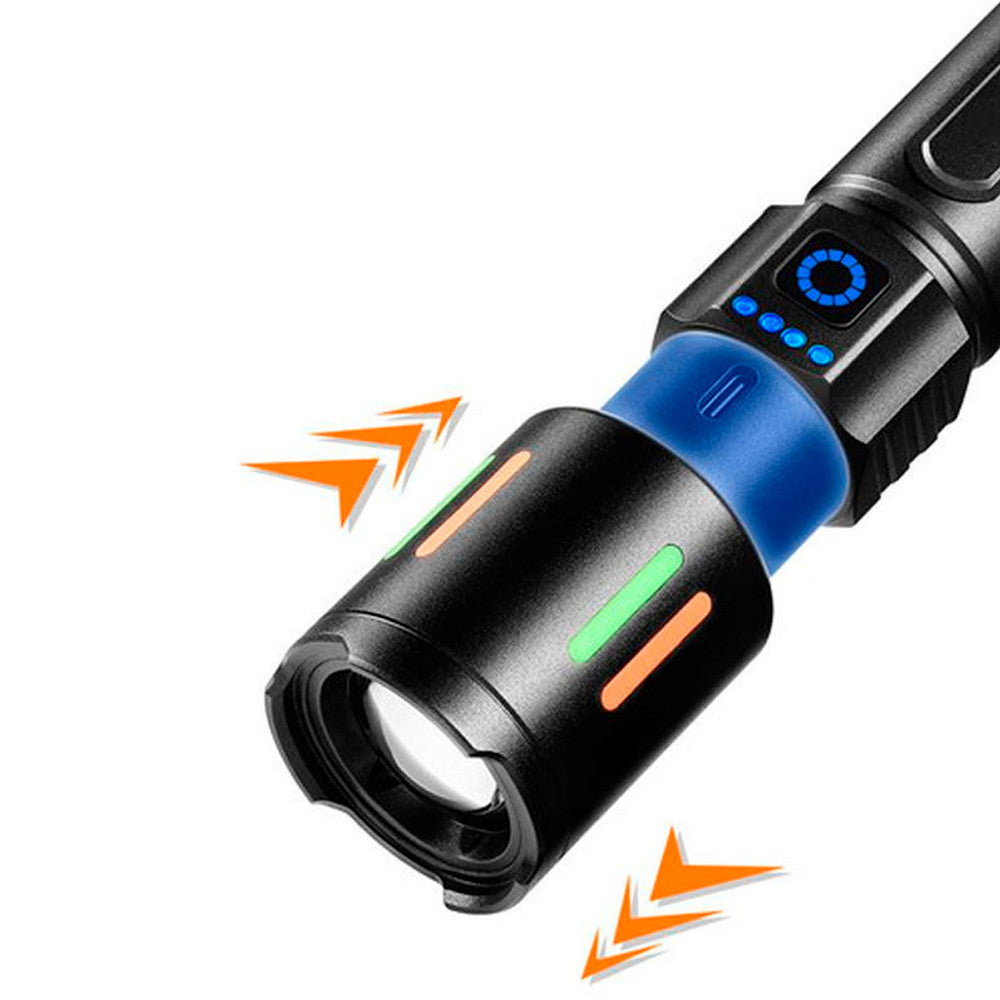 Ручний ліхтар акумуляторний від USB та батарейок Bailong PM10-TG LED / Ліхтарик світлодіодний / Ліхтарик на акумуляторі