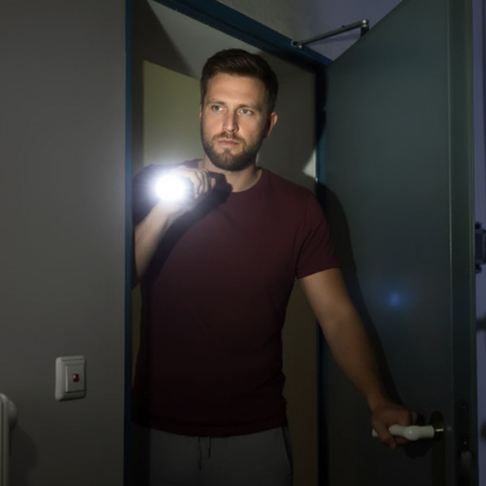 Ручний ліхтар + акумулятор, від USB, Flashlight, Чорний / Акумуляторний ліхтарик ручний / Світлодіодний ліхтарик