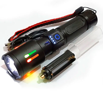 Ручний ліхтар акумуляторний від USB та батарейок Bailong PM10-TG LED / Ліхтарик світлодіодний / Ліхтарик на акумуляторі