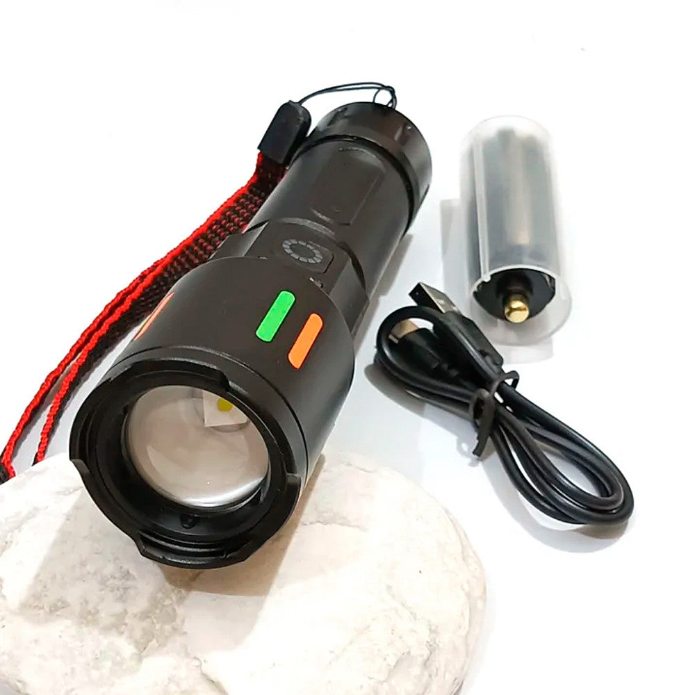 Ручний ліхтар акумуляторний від USB та батарейок Bailong PM10-TG LED / Ліхтарик світлодіодний / Ліхтарик на акумуляторі