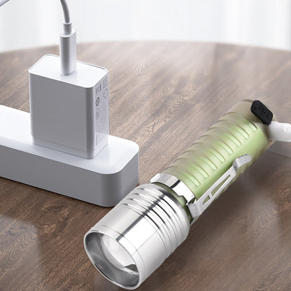Ручний ліхтар акумуляторний 8,3х11,6х3,3 см, USB, BL-520D, Сірий / Портативний LED-ліхтар /  Світлодіодний ліхтарик
