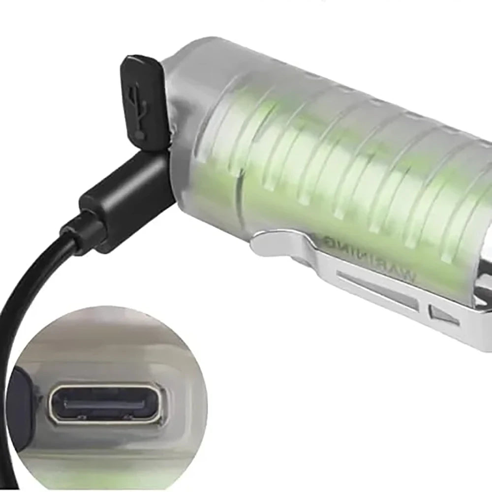 Ручний ліхтар акумуляторний 8,3х11,6х3,3 см, USB, BL-520D, Сірий / Портативний LED-ліхтар /  Світлодіодний ліхтарик
