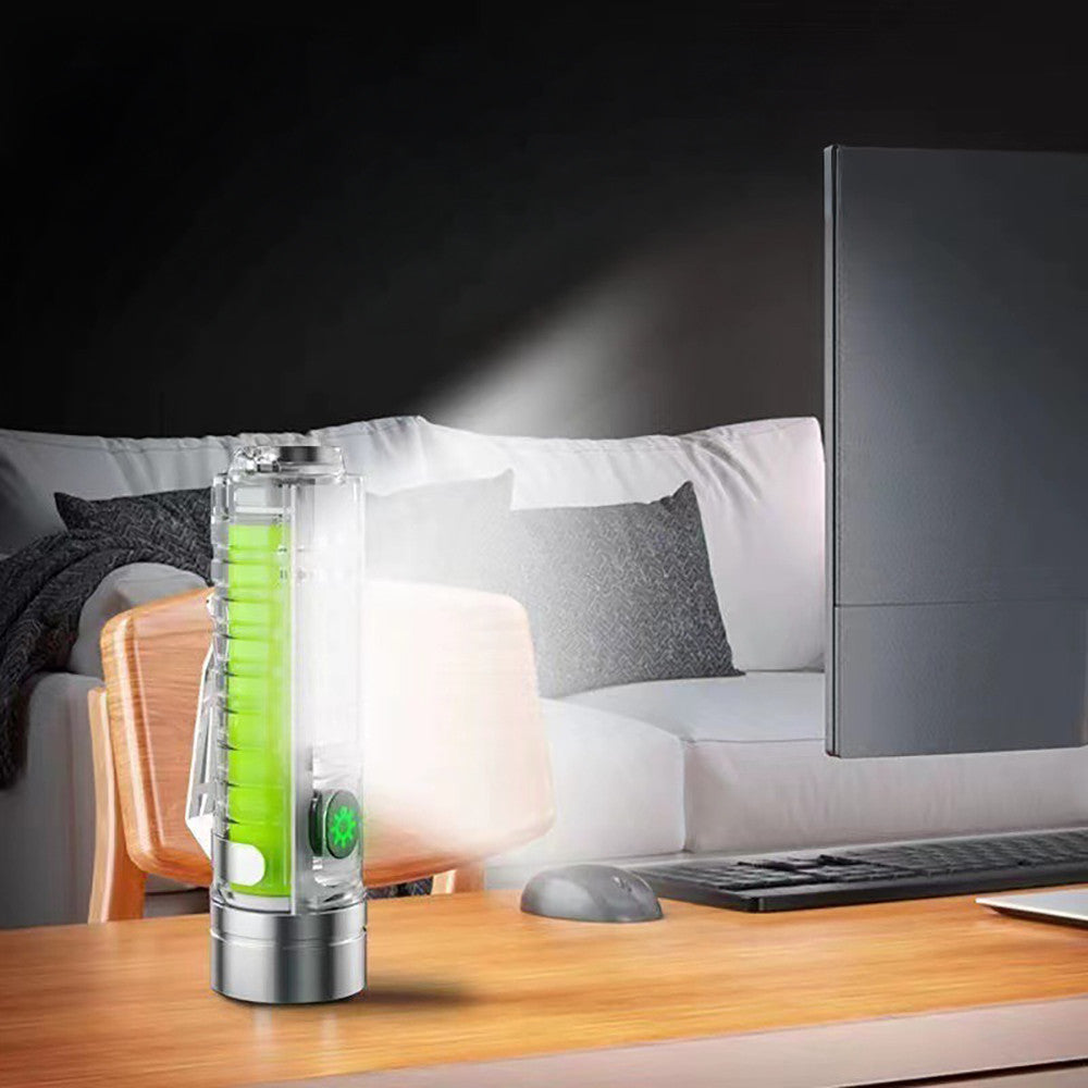 Ручний ліхтар акумуляторний 8,3х11,6х3,3 см, USB, BL-520D, Сірий / Портативний LED-ліхтар /  Світлодіодний ліхтарик
