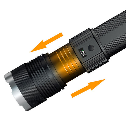 Ручний ліхтар акумуляторний 27х7 см, USB, BL-S-P66-TG, Чорний / Портативний LED-ліхтар / Світлодіодний ліхтарик / Ліхтарик ручний